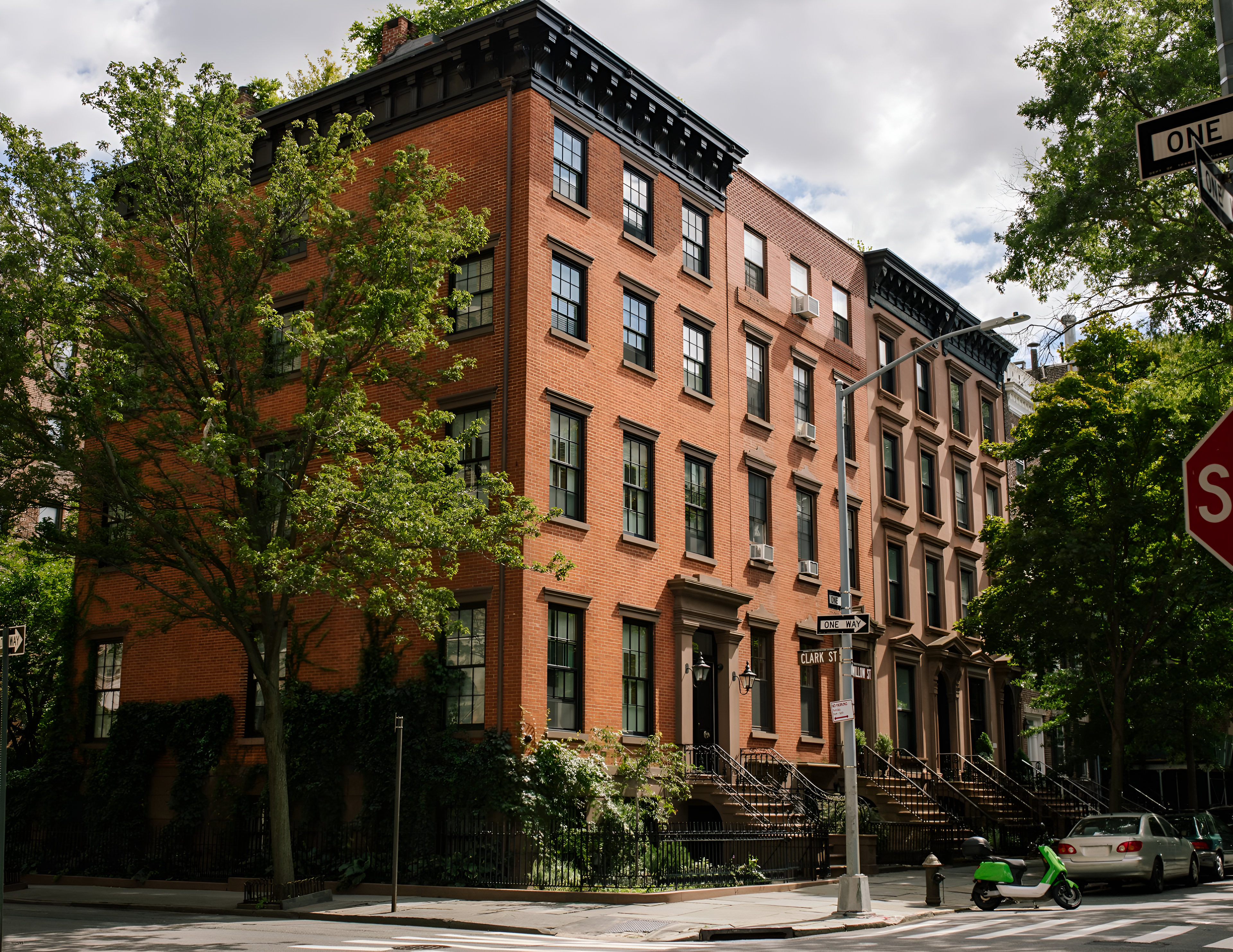 Brownstone block in Brooklyn, New York